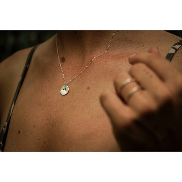 Sting Bling Wave Lover Necklace - Sterling Silver - Picture 2 of 3